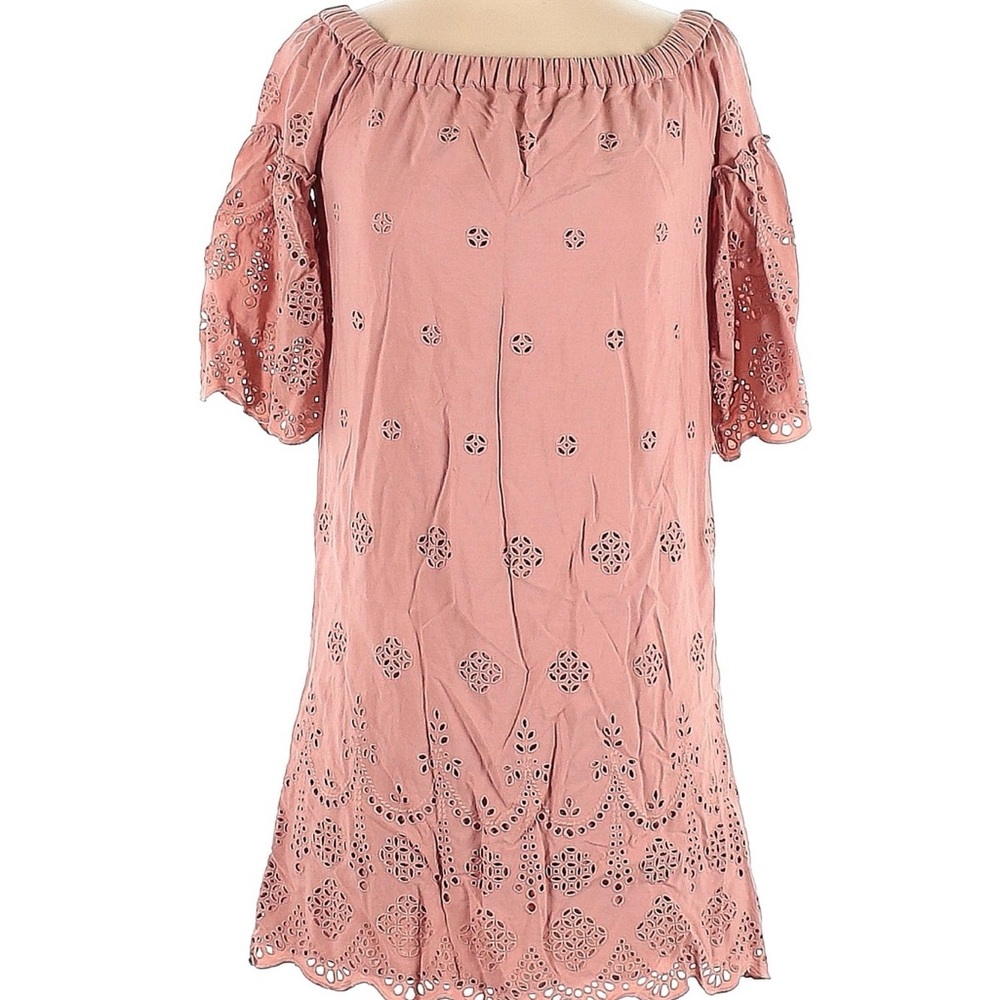 Madewell Blush Eyelet Mini Dress Size 0 View 2